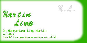 martin limp business card